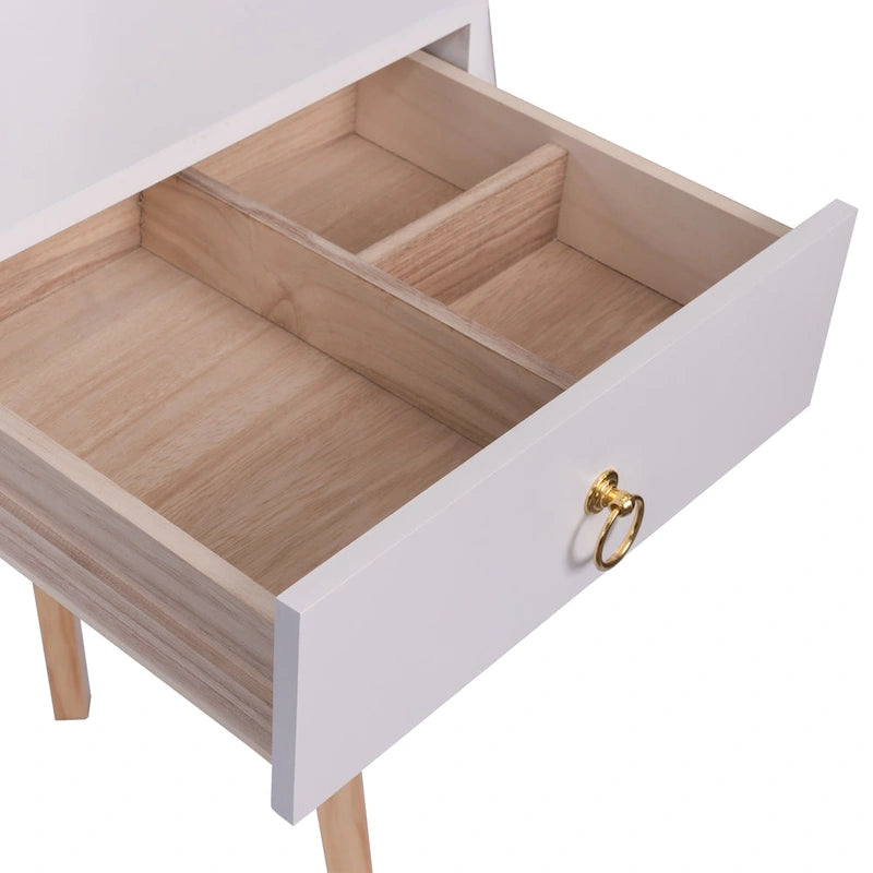 LED Lighted Makeup Vanity Table with 4 Drawers and Frameless Mirror