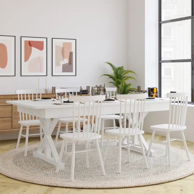 Rustic Solid Pine Folding Dining Table with X-Style Legs Antique Brown