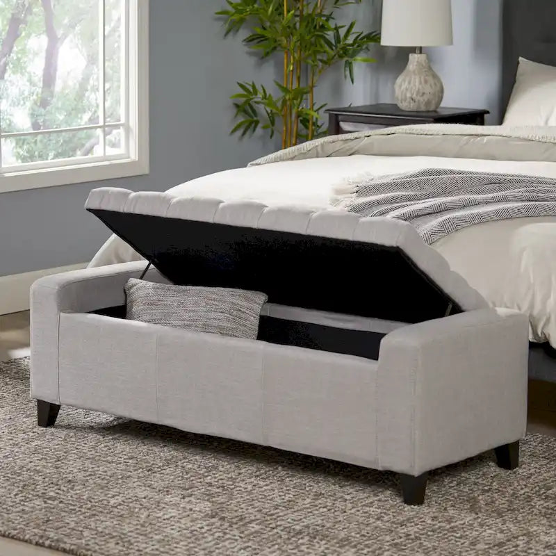 Button-Tufted Velvet Upholstered Storage Bench with Lift-Top Lid, Multi-Color