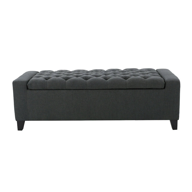 Button-Tufted Velvet Upholstered Storage Bench with Lift-Top Lid, Multi-Color