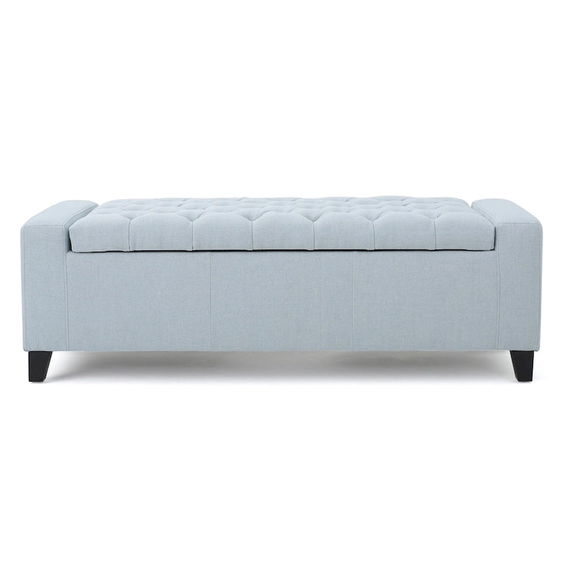 Button-Tufted Velvet Upholstered Storage Bench with Lift-Top Lid, Multi-Color