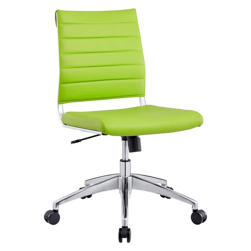 Mid-Back Adjustable Office Chair with Channel Tufted Vinyl Cushion